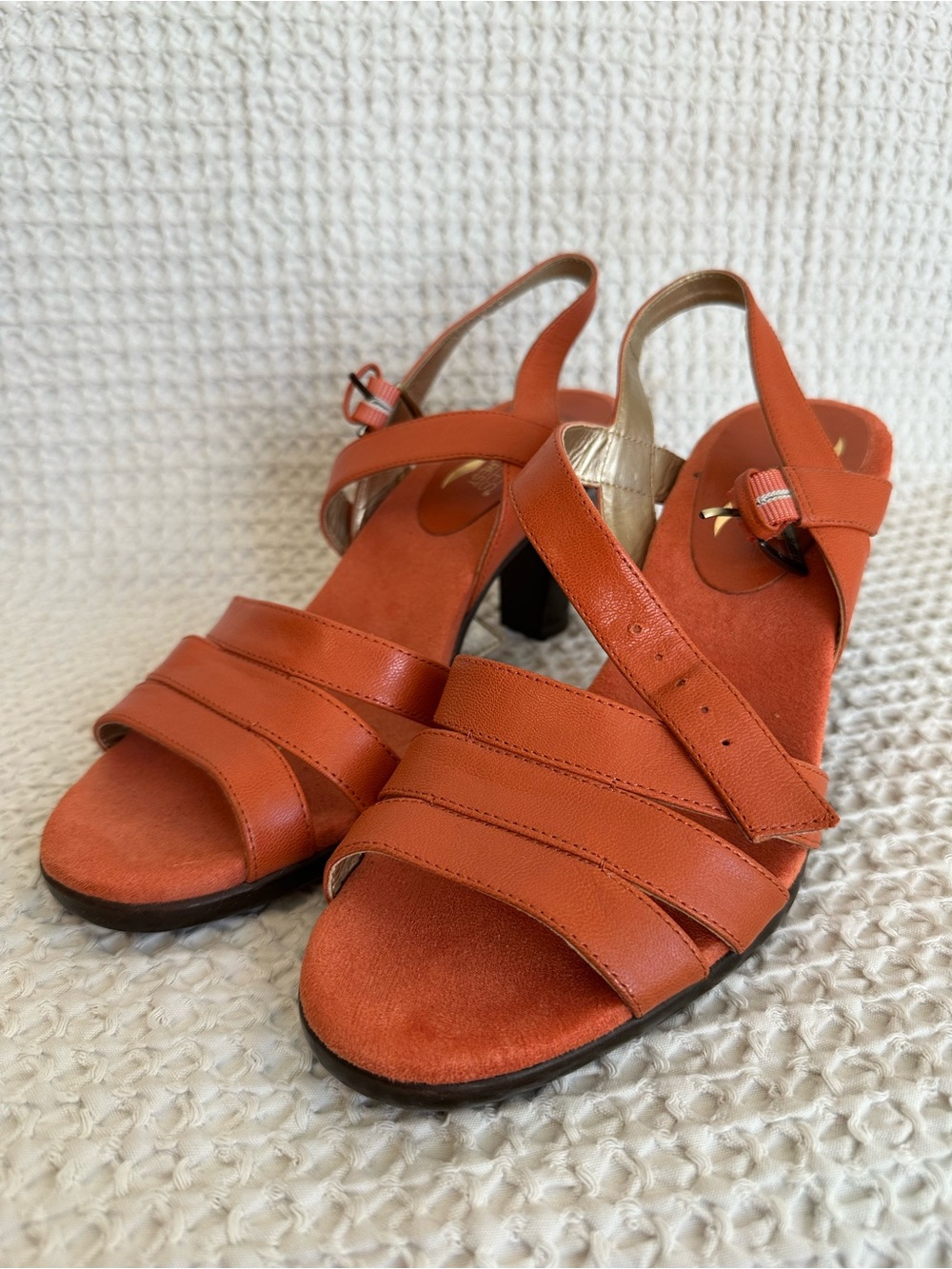 Aerosoles Heelrest Orange Strappy Sandals